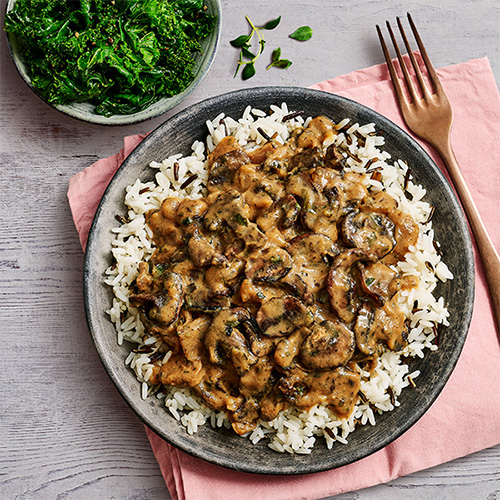 Mushroom stroganoff with rice – new to the Slimming World food range