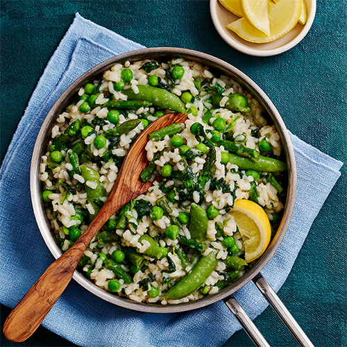 Pea and asparagus risotto – new to the Slimming World food range