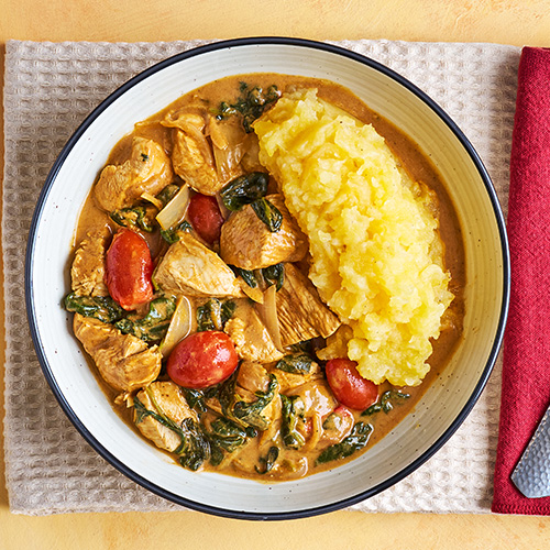 Slimming World Kitchen - week 67 - braised chicken with spiced swede mash