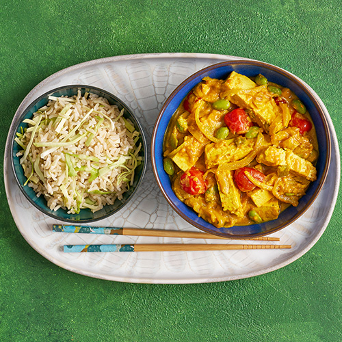 Slimming World Kitchen - week 64 - katsu-style tofu with cabbage rice
