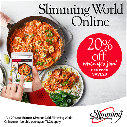 Slimming World Online offer - 20% off when you join* use code SAVE20. Terms and conditions apply