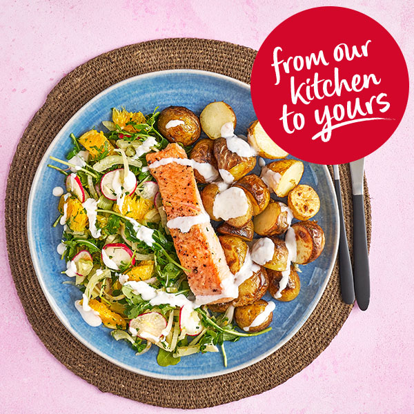 Slimming World Kitchen - week 70 - header - succulent salmon with fennel and orange salad