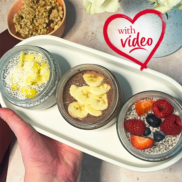 Chia seeds pudding with video