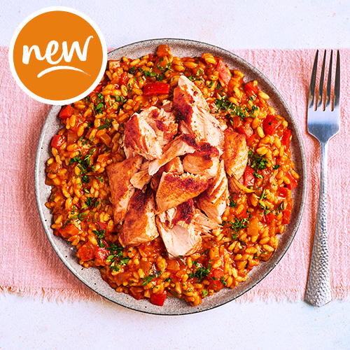 Slimming World Kitchen - week 73 - spicy salmon and tomato risotto