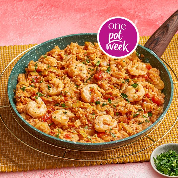 Slimming World Kitchen one-pot recipe - prawn paella