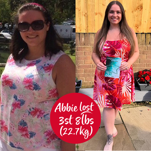 Slimming World member Abbie Evans lost 3st 8lbs (22.7kg)