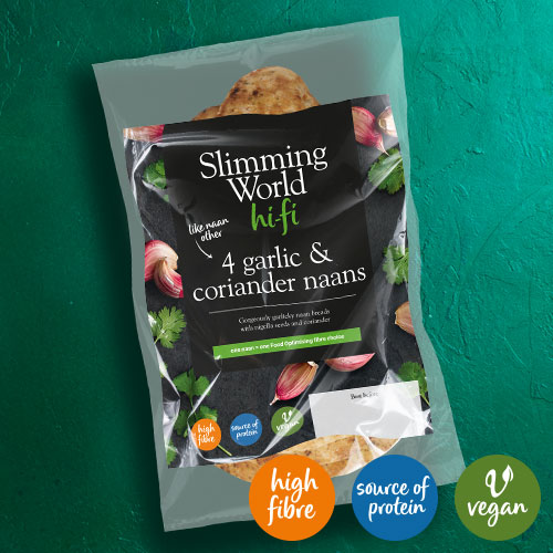 Slimming World Food Range - 4 garlic & coriander naans