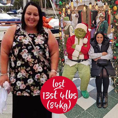 Slimming World member Lisa Eden before and after - lost 13st 4lbs (84kg)
