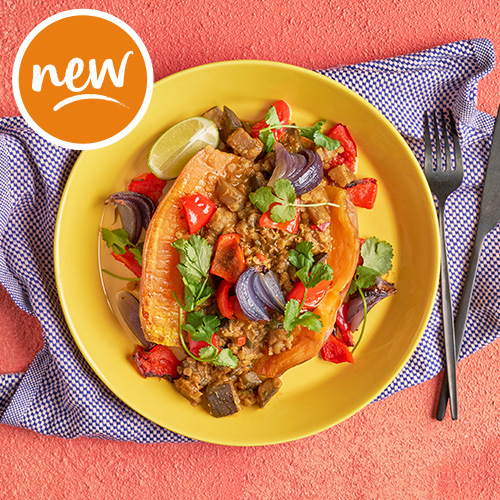 Slimming World Kitchen - week 3: sweet potato jackets with aubergine dhal