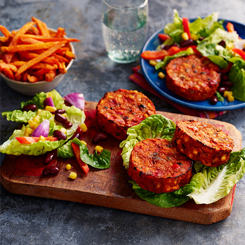smoky bean burgers