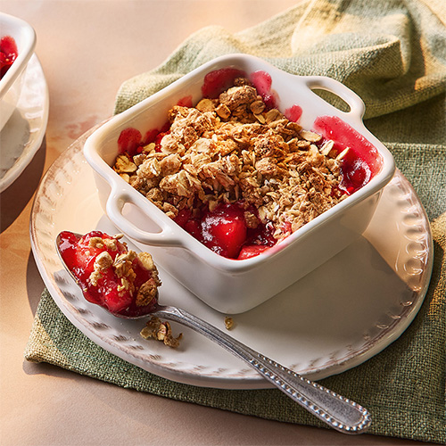 Food Range - apple, blackberry and cinnamon crumbles