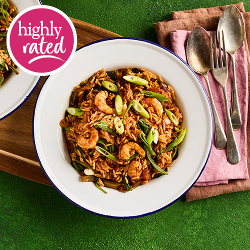Slimming World Kitchen week 9: cajun red rice and prawns