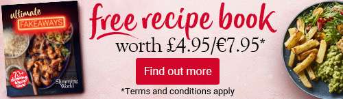 Slimming World's Ultimate Fakeaways cookbook - free recipe book worth £4.95/€7.95 - terms and conditions apply - click here to find out more.