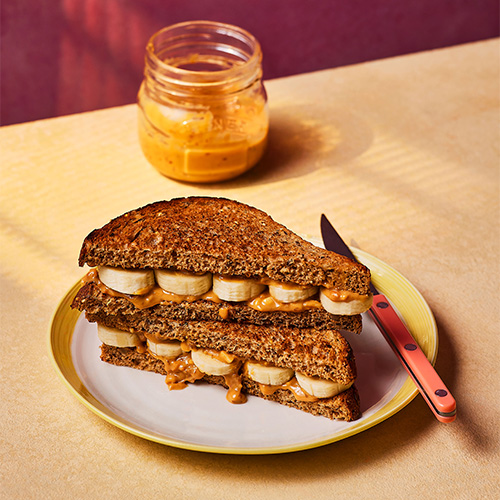peanut butter and banana toastie