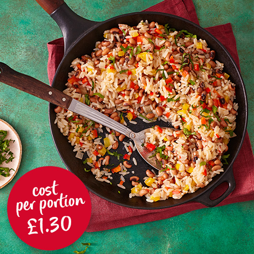 dirty rice - cost per portion £1.30
