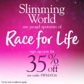 Get 35% off entry to Race for Life using code SWMAY26. This discount is valid until 24th May 2026.