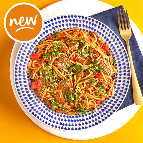 Slimming World Kitchen, week 23: one-pan fajita steak spaghetti