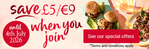 Save £5/€9 when you join - until 4th July 2026 See our special offers - Terms and conditions apply