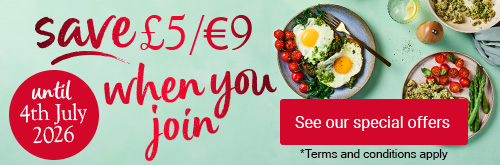 Save £5/€9 when you join - until 4th July 2026 See our special offers - Terms and conditions apply