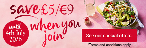 Save £5/€9 when you join - until 4th July 2026 See our special offers - Terms and conditions apply
