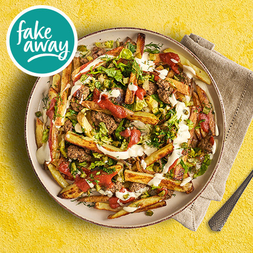 Slimming World Kitchen, week 30: burger loaded fries with ketchup and miso mustard