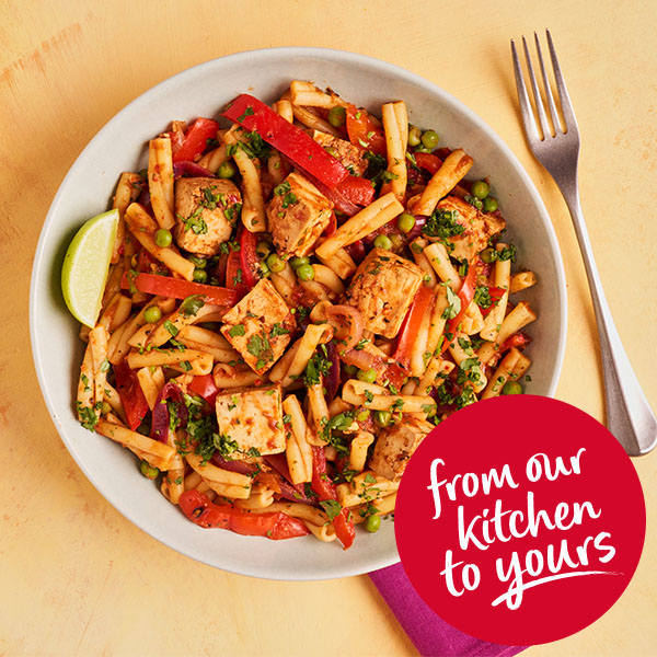 Slimming World Kitchen, week 30: peri-fast smoked tofu pasta - header