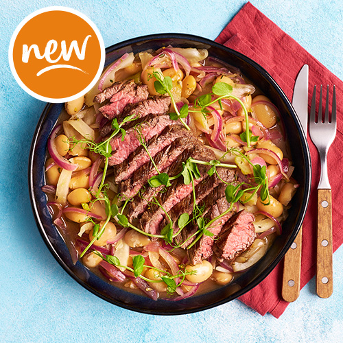 Slimming World Kitchen, week 29: one pan lemon and thyme steak with bistro beans