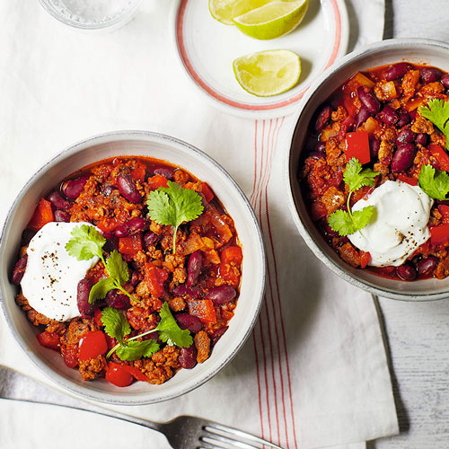 veggie chilli bowls