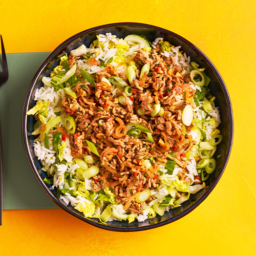 Slimming World Kitchen, week 34: hot n sour pork larb with rice