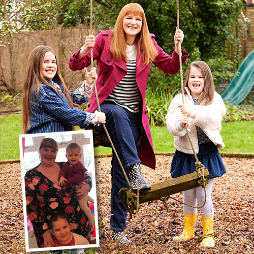 Slimming World member Claire Kane with her two daughters