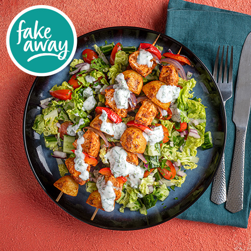 Slimming World Kitchen, week 40: loaded pork kebabs with gem salad