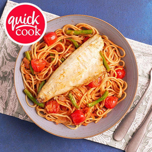 Slimming World Kitchen, week 40: speedy seabass with spaghetti arrabbiata