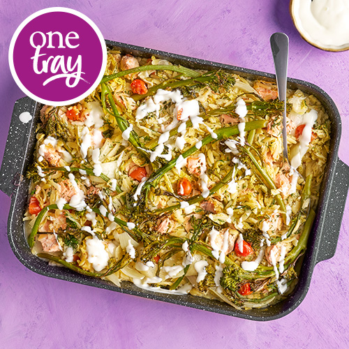 Slimming World Kitchen, week 38: zingy salmon and orzo traybake