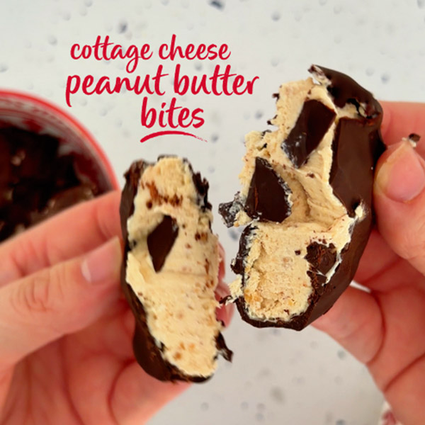 Cottage cheese peanut butter bite