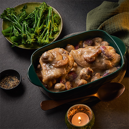 chicken forestiere - food range