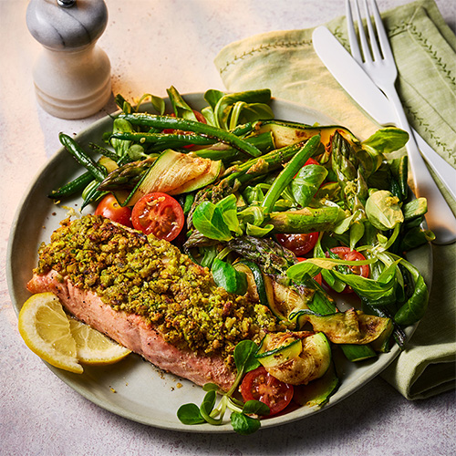 Protein Power Cookbook Pistachio Crusted Salmon