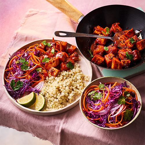 Protein Power Cookbook Sticky Korean Tofu With Slaw